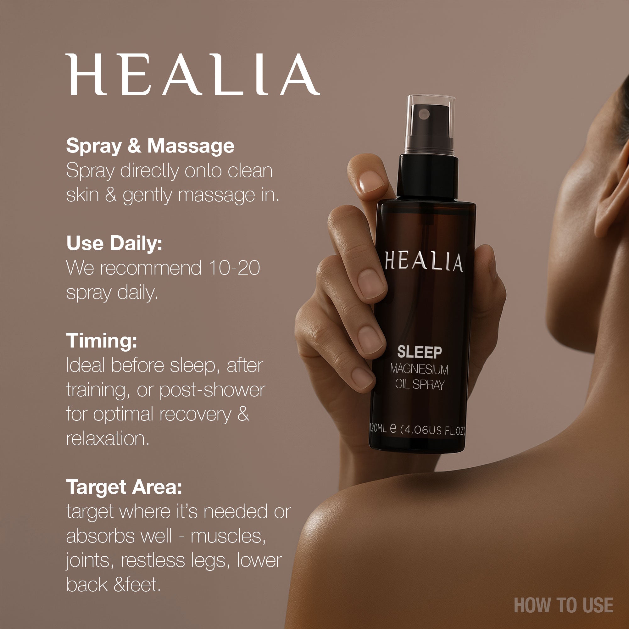 Sleep Magnesium Oil Spray with Lavender & Chamomile – 120ml | Natural Muscle Relaxation & Deep Sleep Support